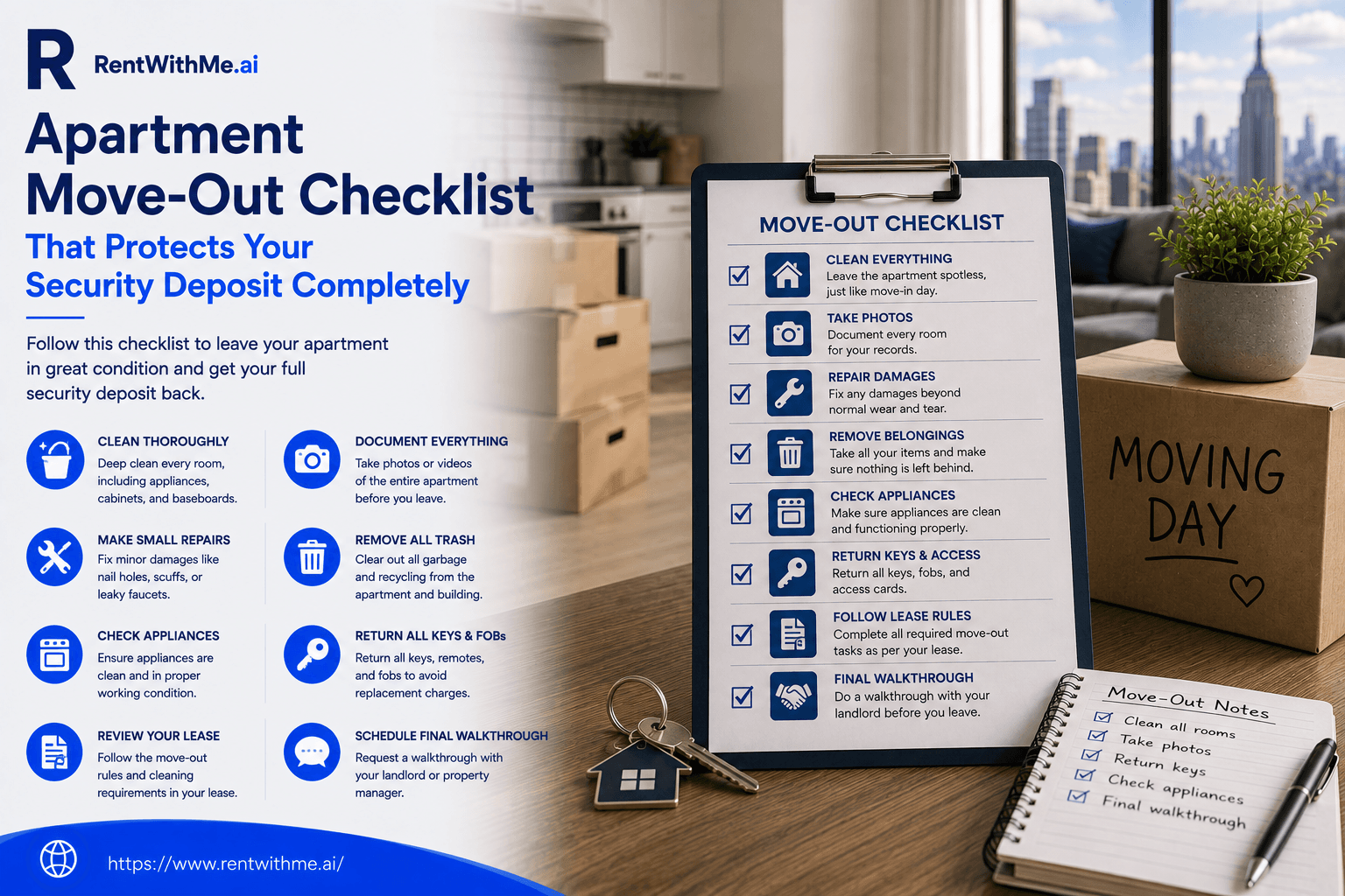 Apartment Move-Out Checklist That Protects Your Security Deposit Completely