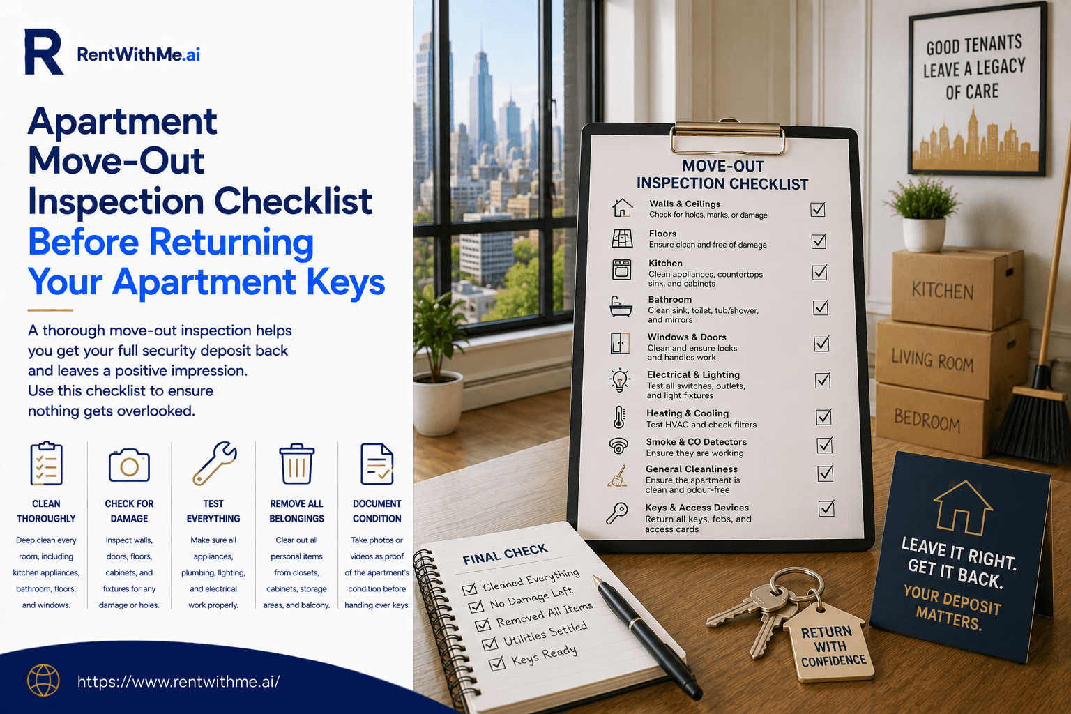 Apartment Move-Out Inspection Checklist Before Returning Your Apartment Keys