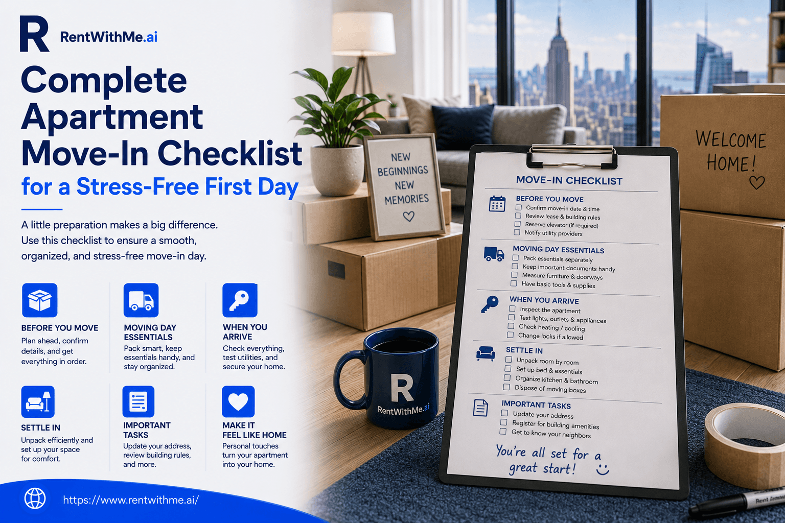 Complete Apartment Move-In Checklist for a Stress-Free First Day